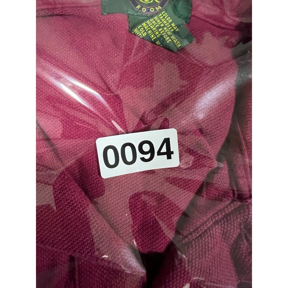 Club Room Men’s Polo Shirt Burgundy Short Sleeve Casual Cotton Classic FitSize L - Picture 6 of 6
